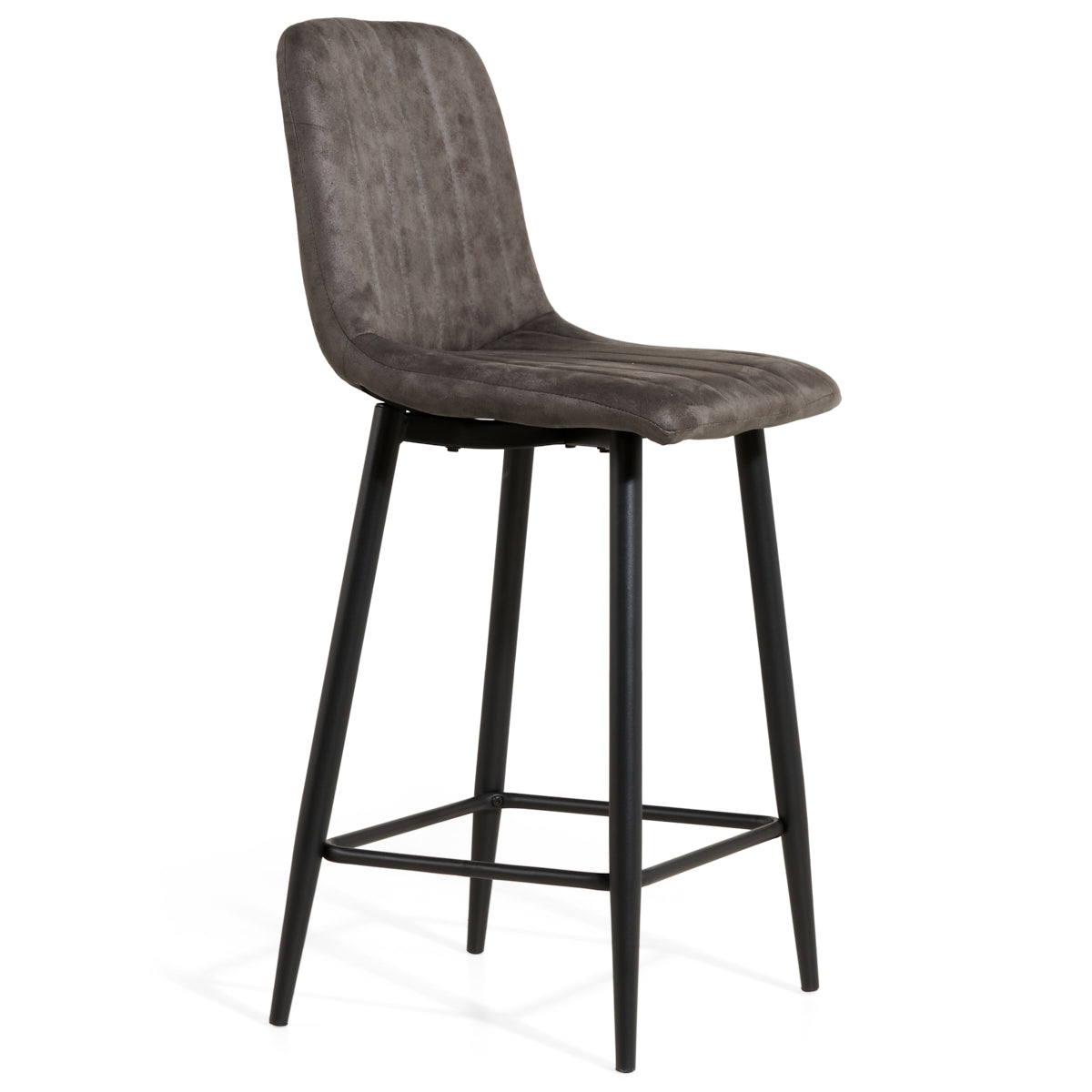 Barkruk Jax - Microleer Antraciet