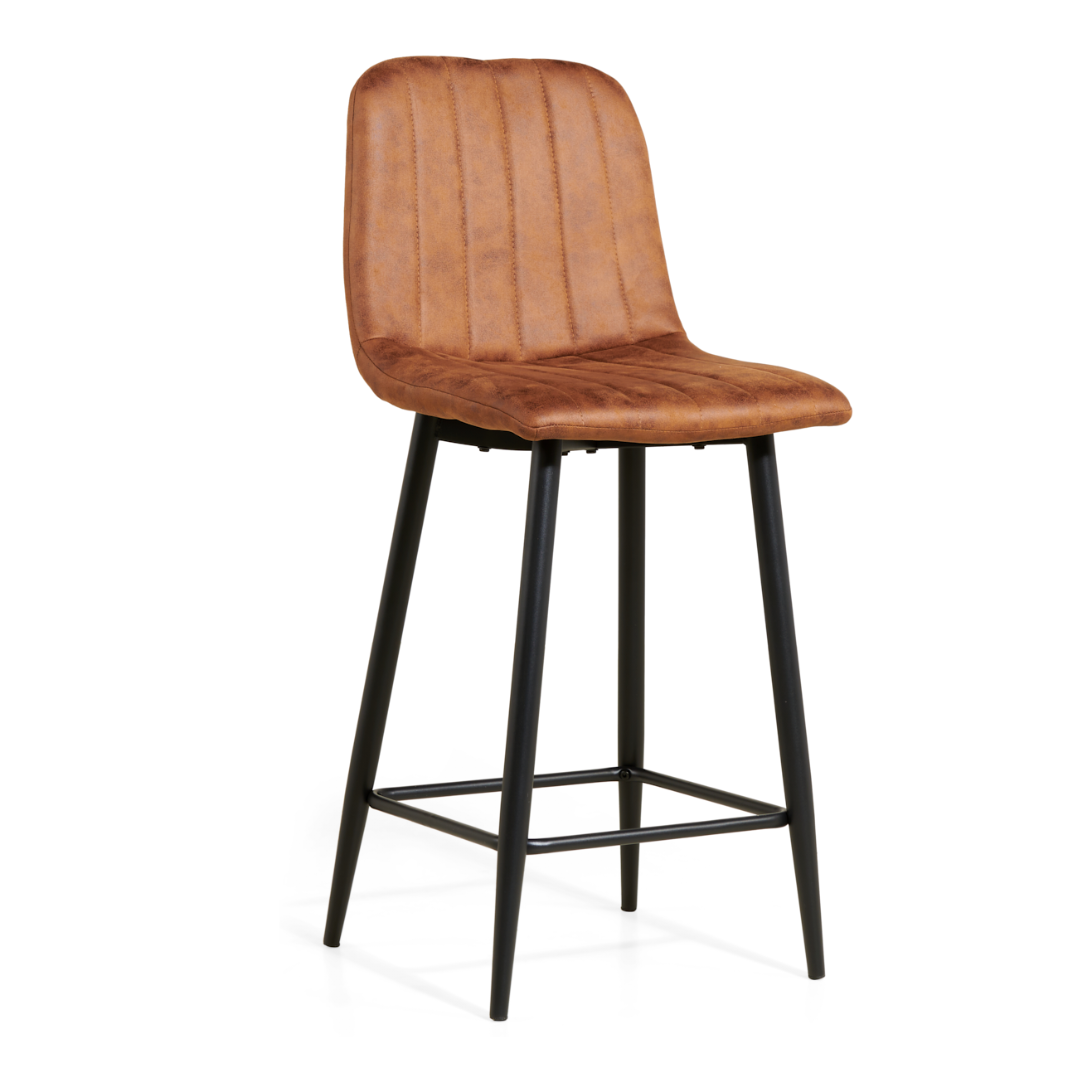 Barkruk Jax - Microleer Cognac