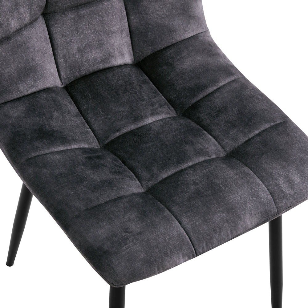 Eetkamerstoel Yerevan Velvet Antraciet