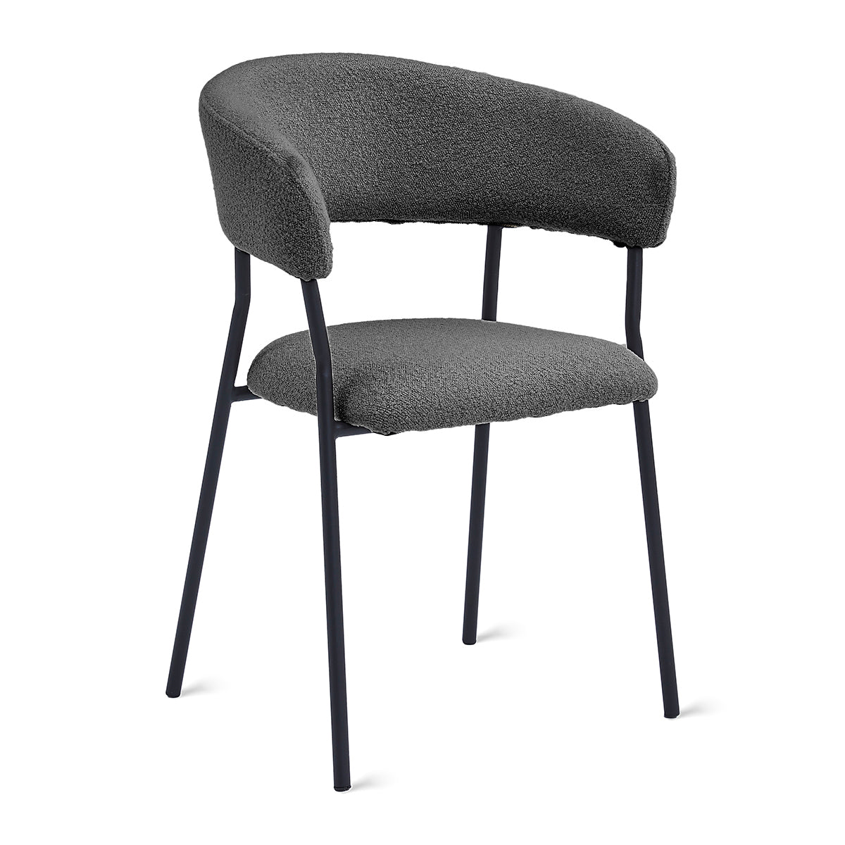 Eetkamerstoel Ava - Bouclé Antraciet