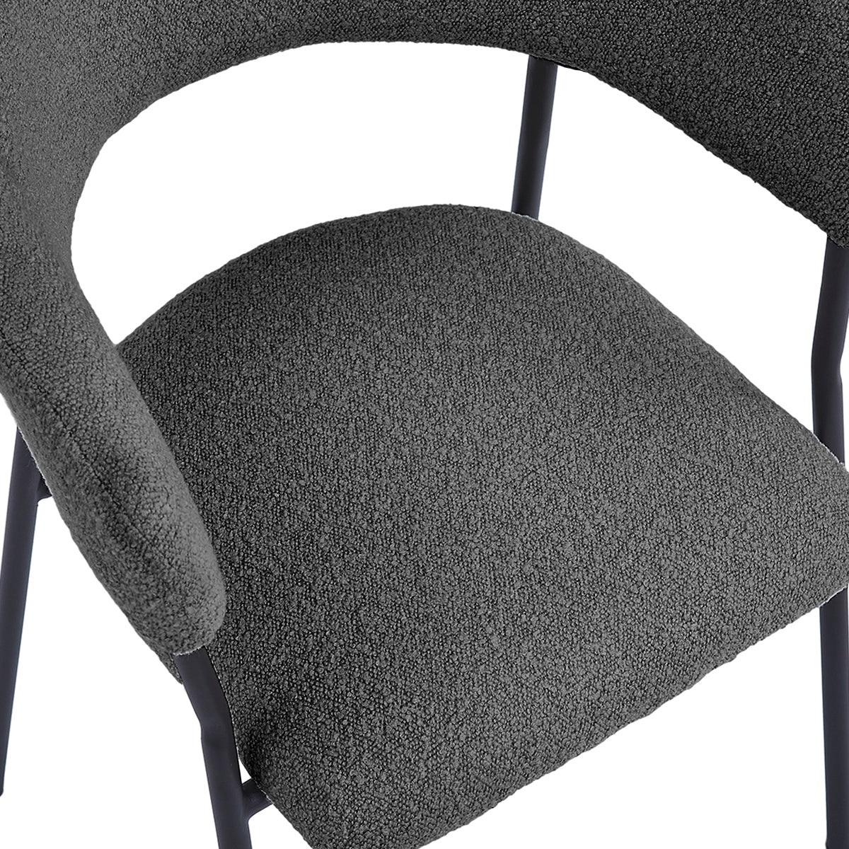 Eetkamerstoel Ava - Bouclé Antraciet