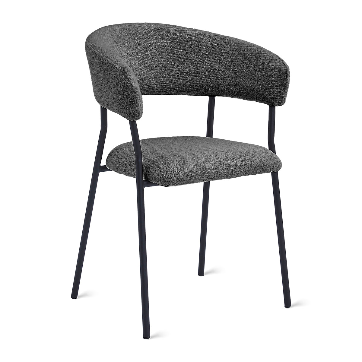 Eetkamerstoel Ava - Bouclé Antraciet
