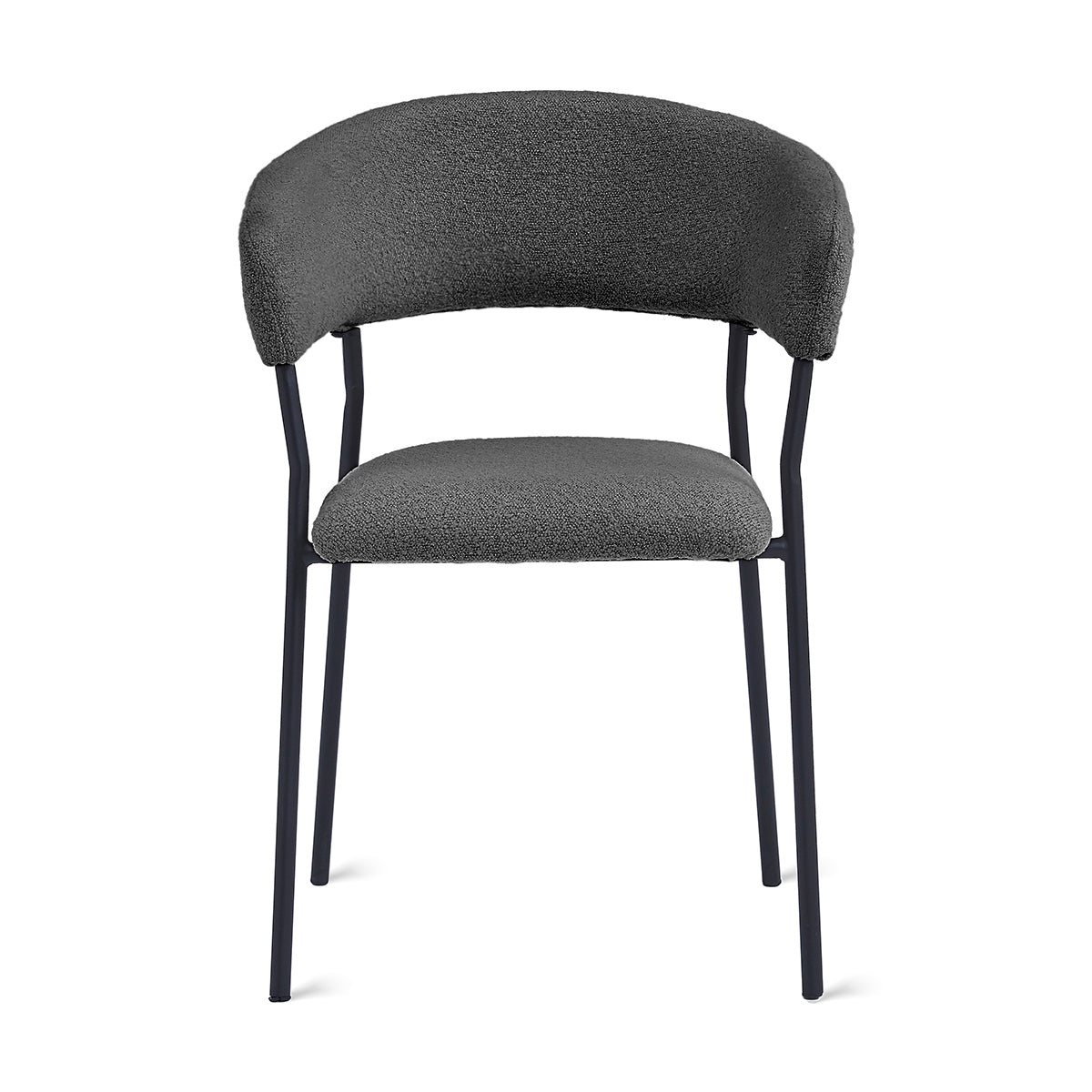 Eetkamerstoel Ava - Bouclé Antraciet