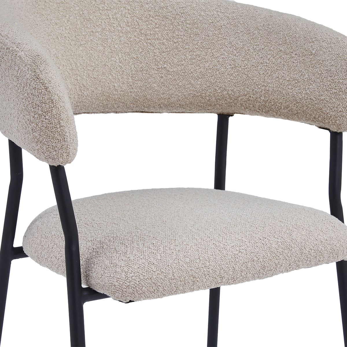 Eetkamerstoel Ava - Bouclé Taupe