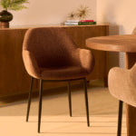 Eetkamerstoel Zara - Stof Choco