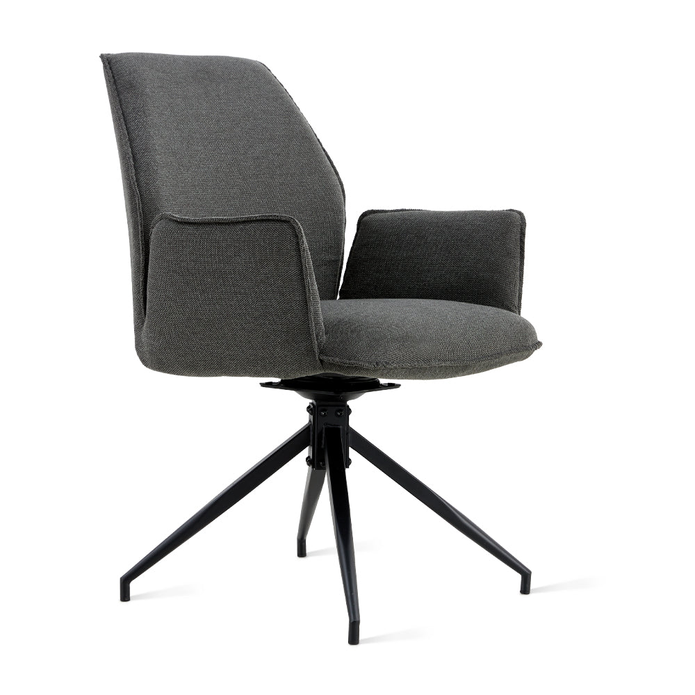 Eetkamerstoel Jill Linnen Antraciet