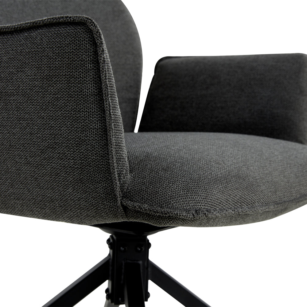 Eetkamerstoel Jill Linnen Antraciet