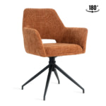 Eetkamerstoel Tess - Stof Roest