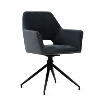 Eetkamerstoel Tess Velvet Antraciet