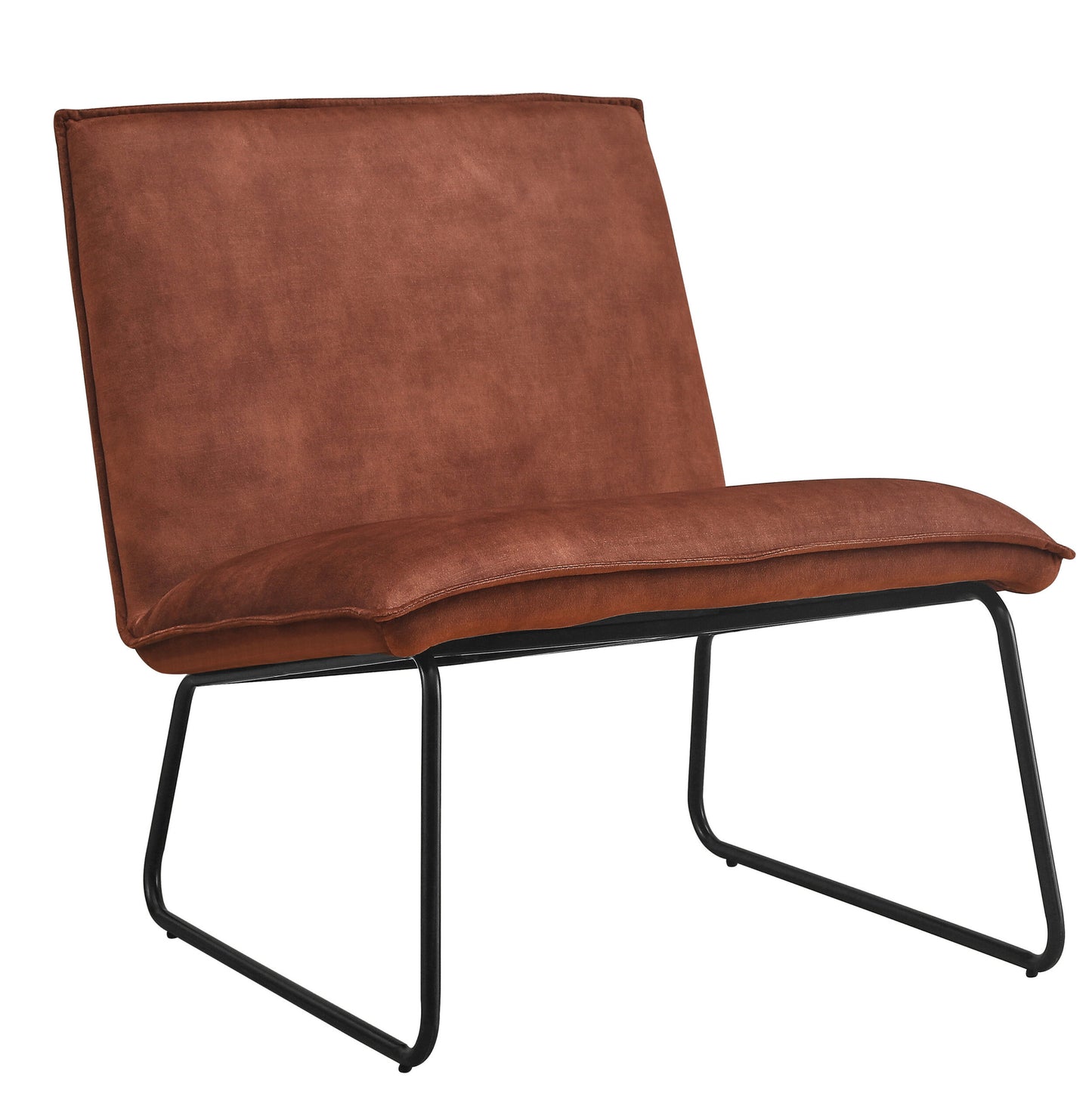 Fauteuil James - Fluweel roestkleurig