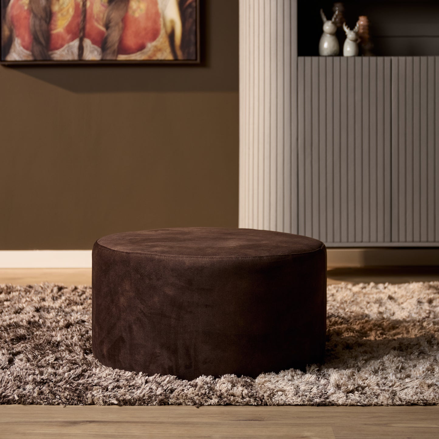 My Sofa Poef | Rond | 60 cm | Adore 108 | Bruin