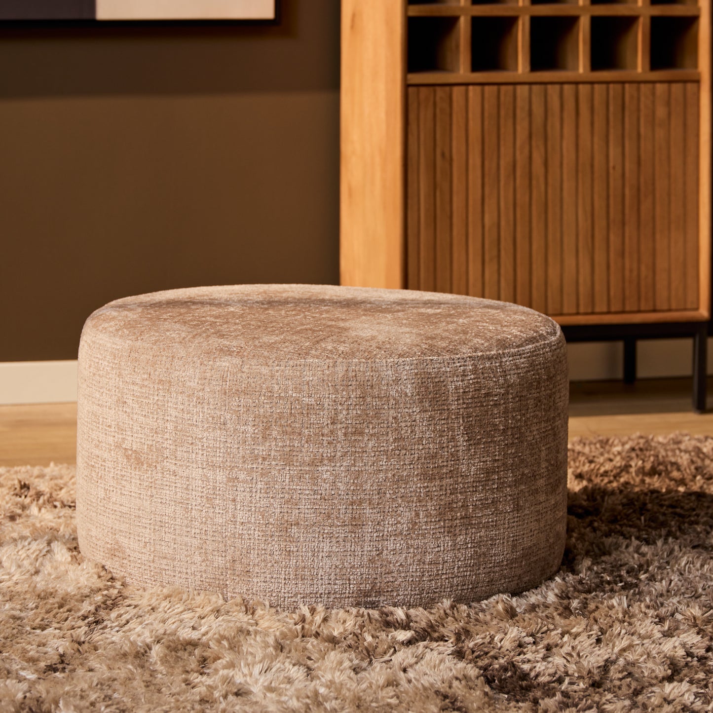 My Sofa Poef | Rond | 60 cm | Cremona 14 | Taupe