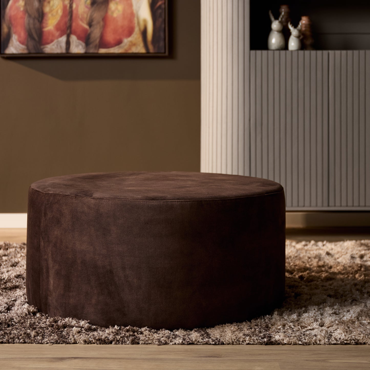 My Sofa Poef | Rond | 80 cm | Adore 108 | Bruin