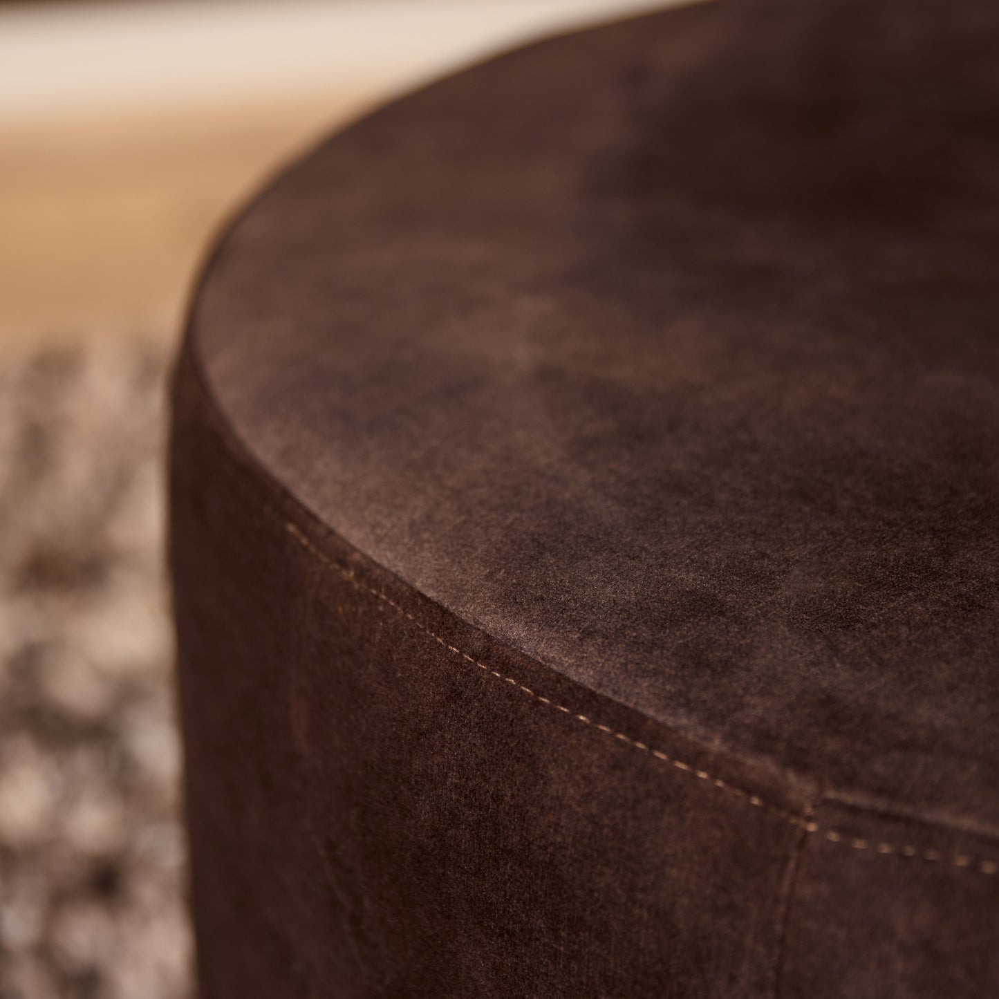 My Sofa Poef | Rond | 80 cm | Adore 108 | Bruin