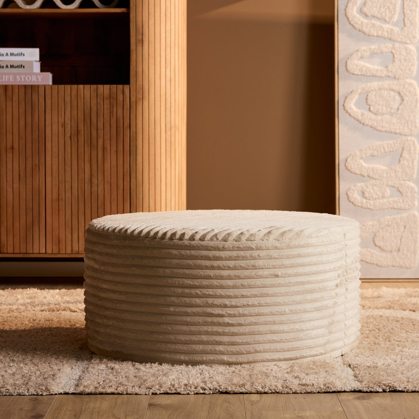 My Sofa Poef | Rond | 80 cm | Tilia 03 | Beige