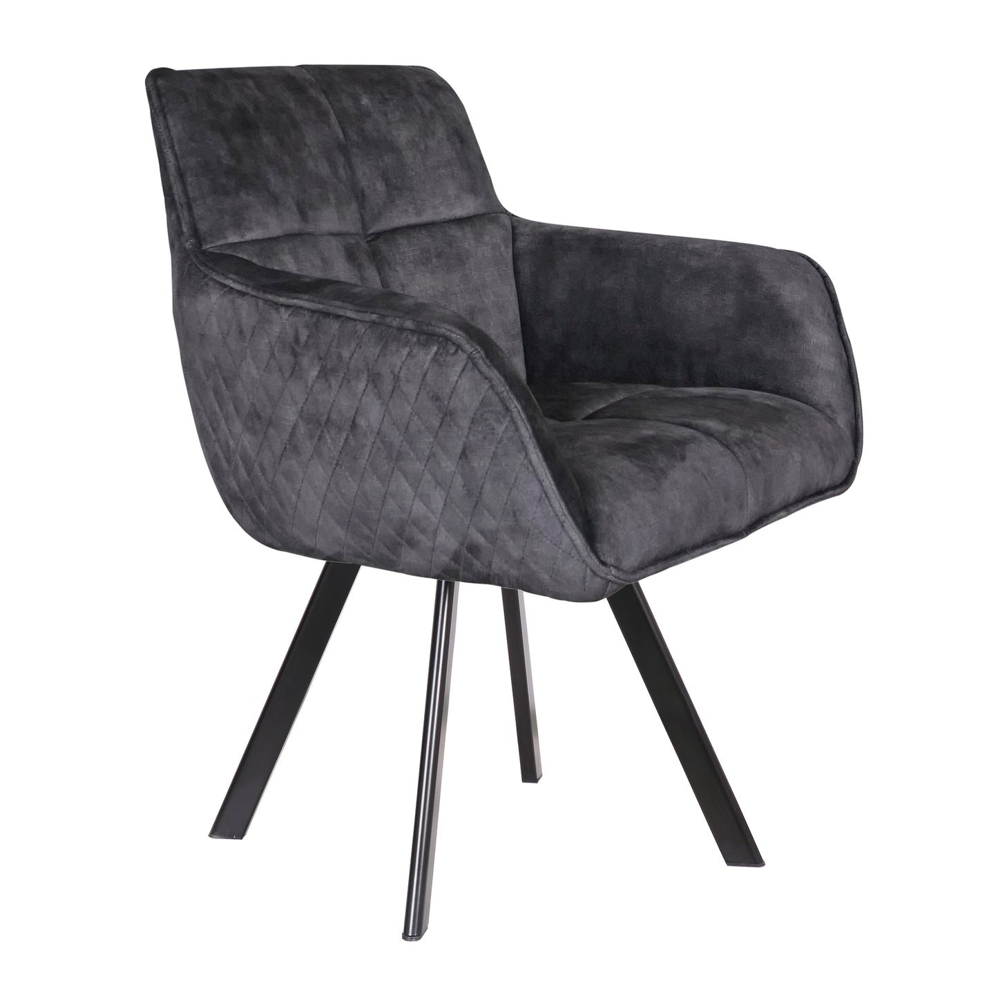 Stoel Peter Macau Zwart / Antraciet