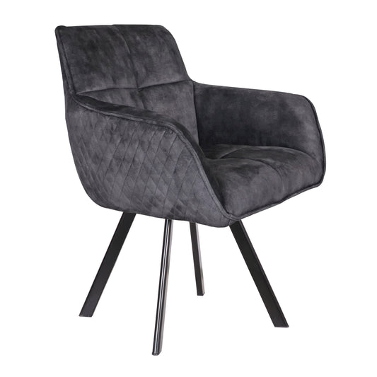 Stoel Peter Macau Zwart / Antraciet