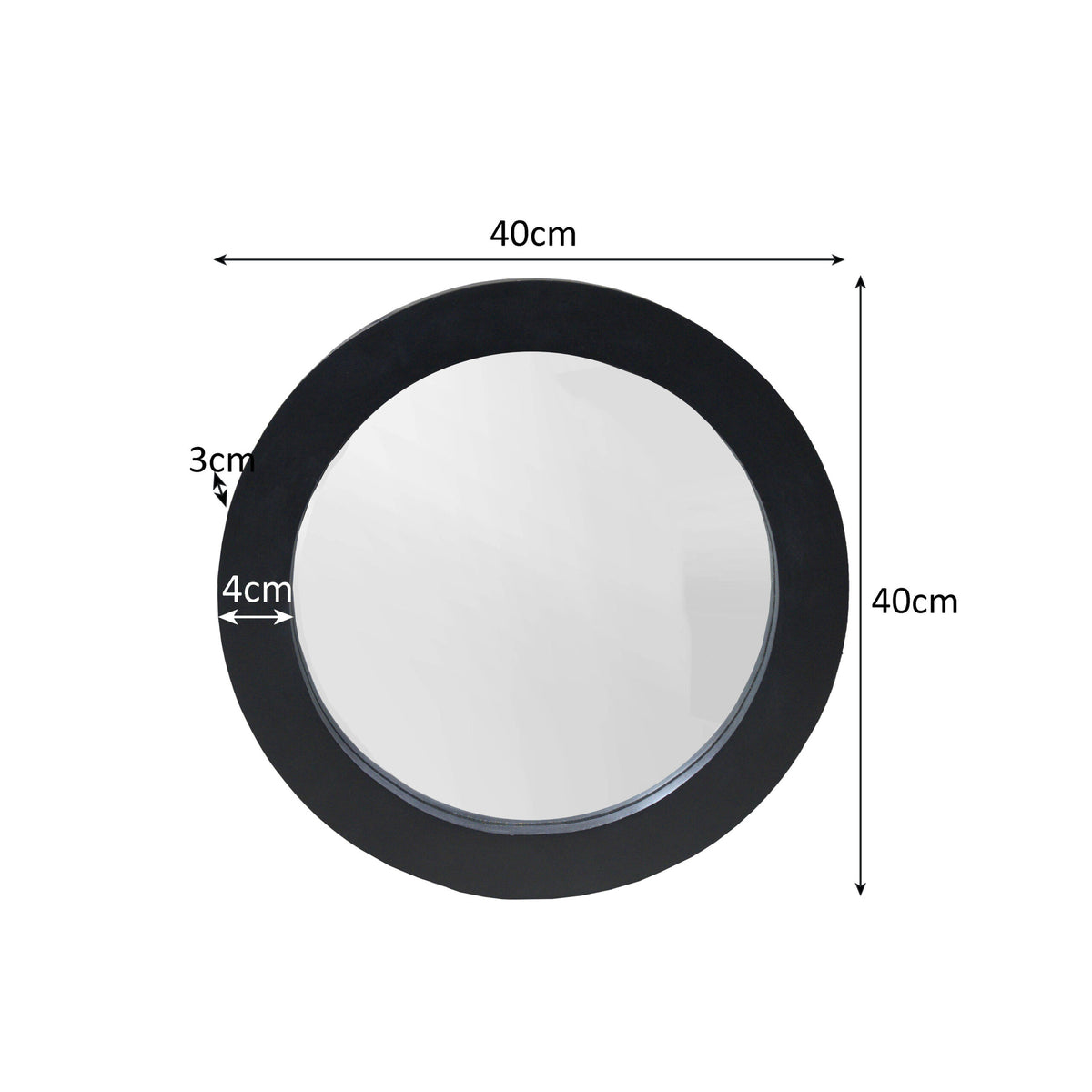 Spiegel Dide | 40 cm | Black