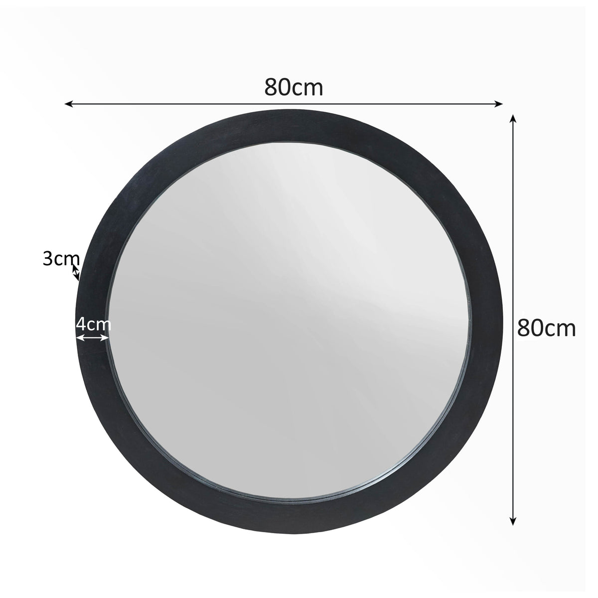 Spiegel Dide | 40 cm | Black