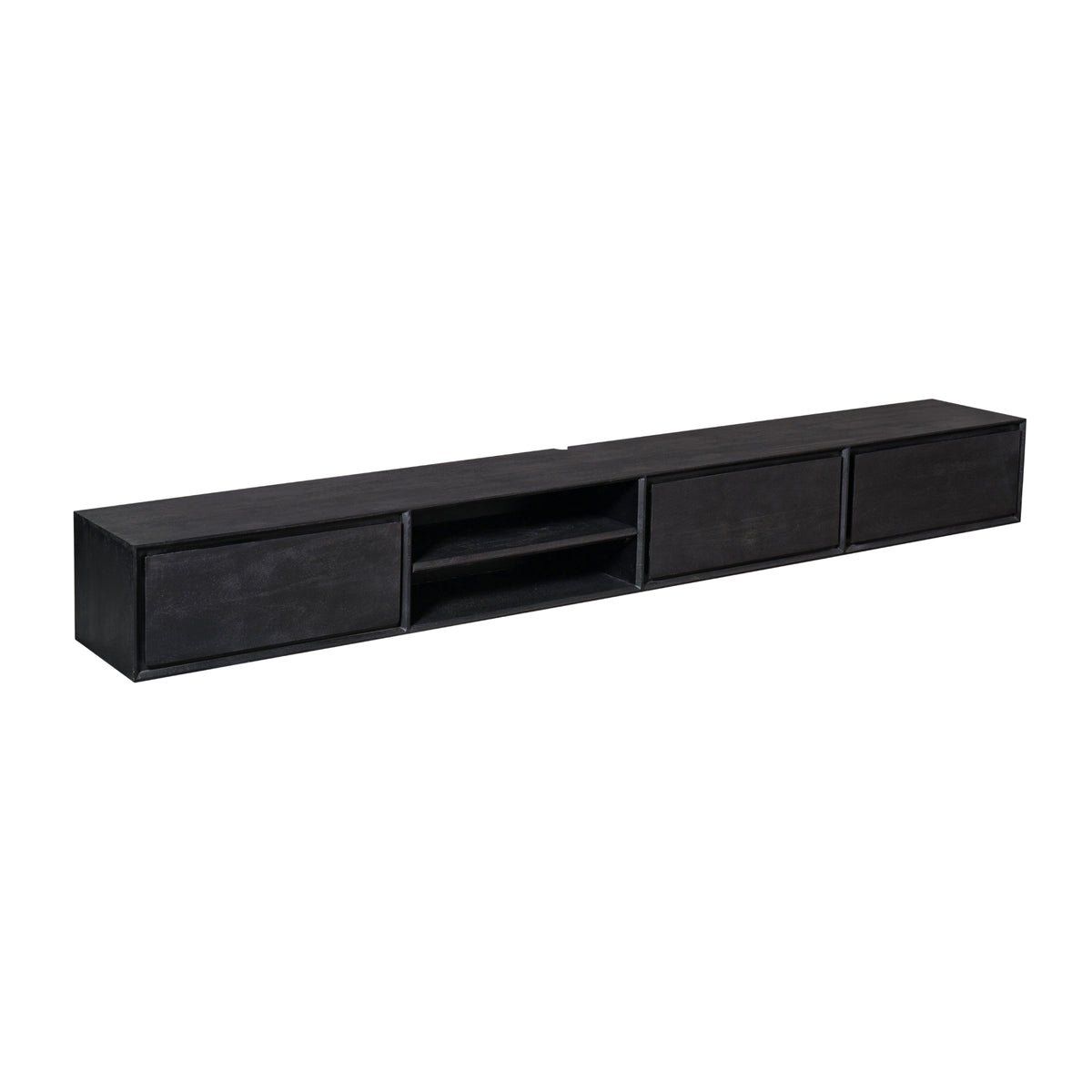 Zwevend tv meubel Ambiance Zwart | 240 cm