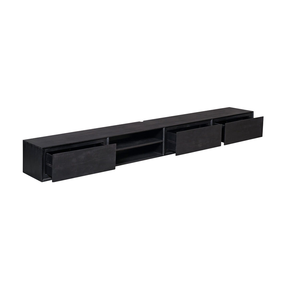 Zwevend tv meubel Ambiance Zwart | 240 cm