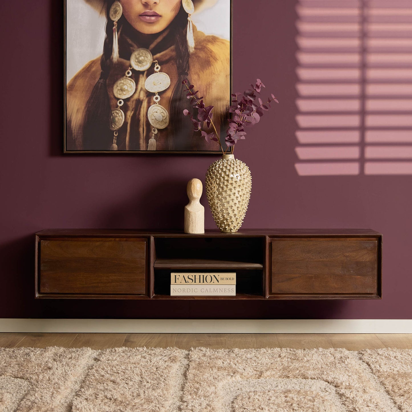 Zwevend tv-meubel Ambiance Brown | 160 cm