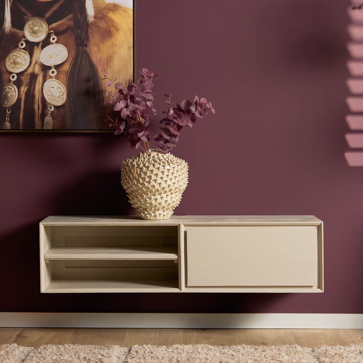 Zwevend tv-meubel Ambiance Sand | 120 cm