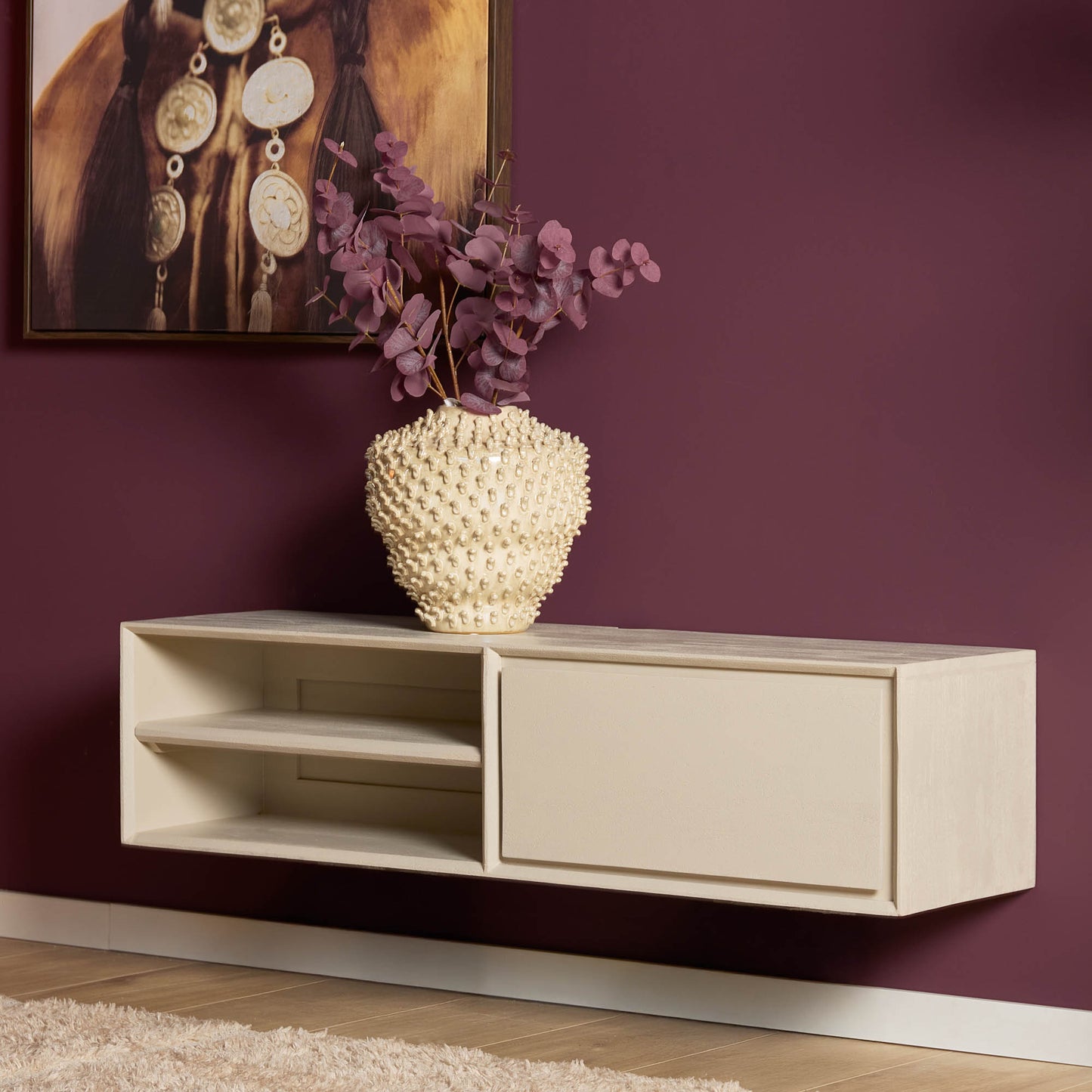 Zwevend tv-meubel Ambiance Sand | 120 cm