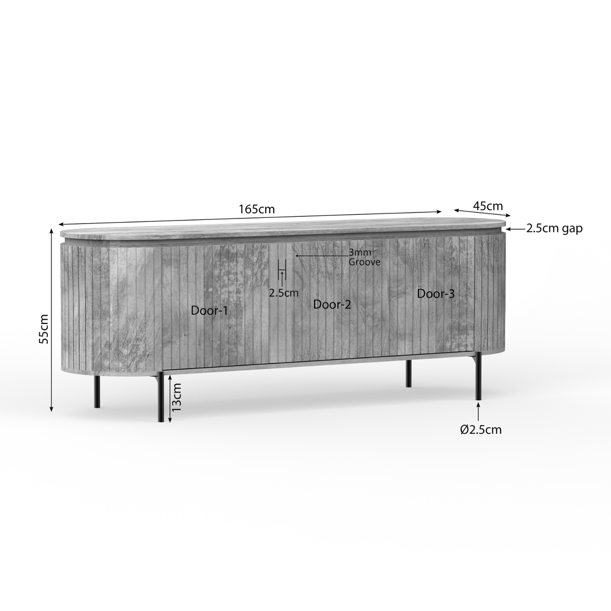 Tv-meubel Solana | 165 cm | Naturel