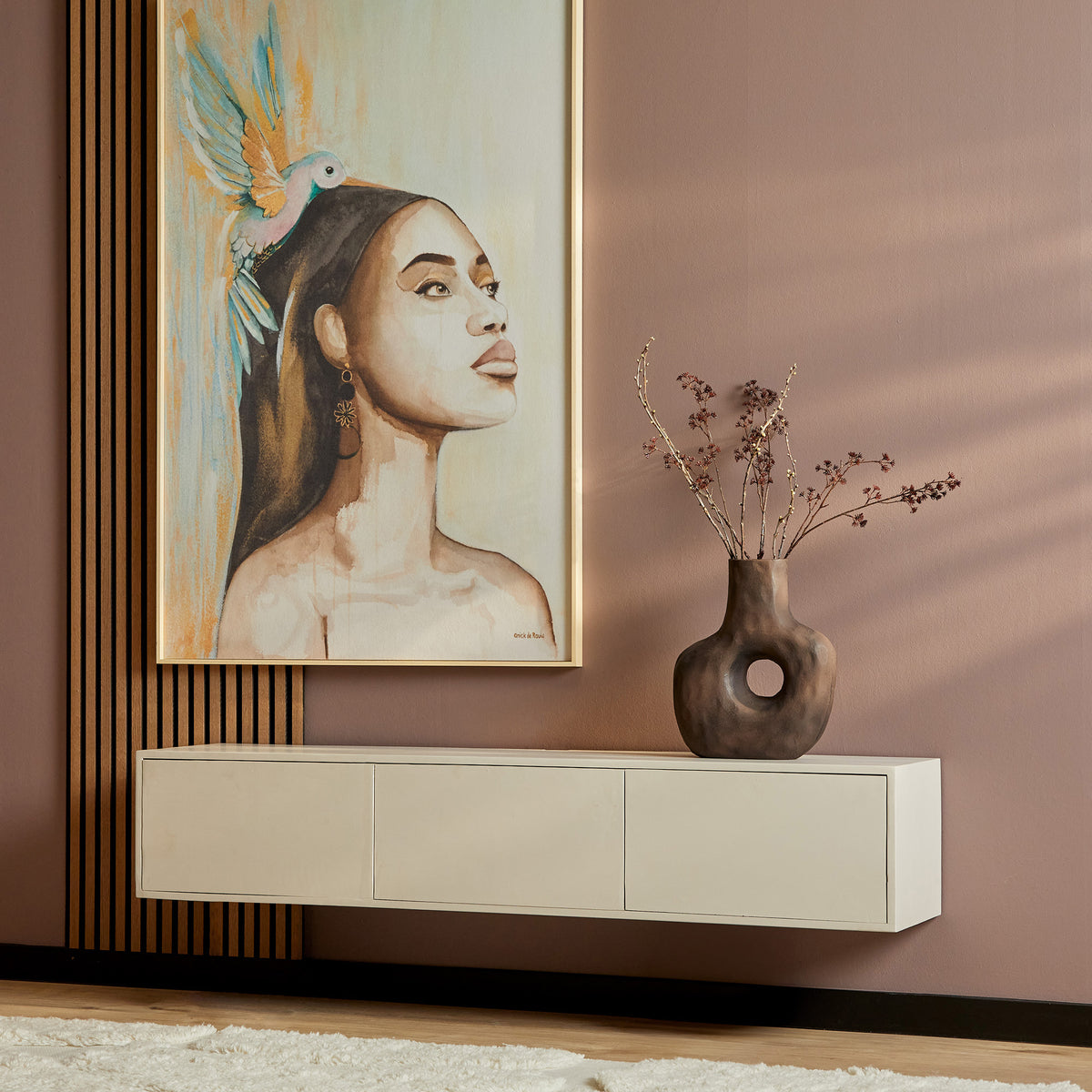 Zwevend tv-meubel Vision Zand | 160 cm
