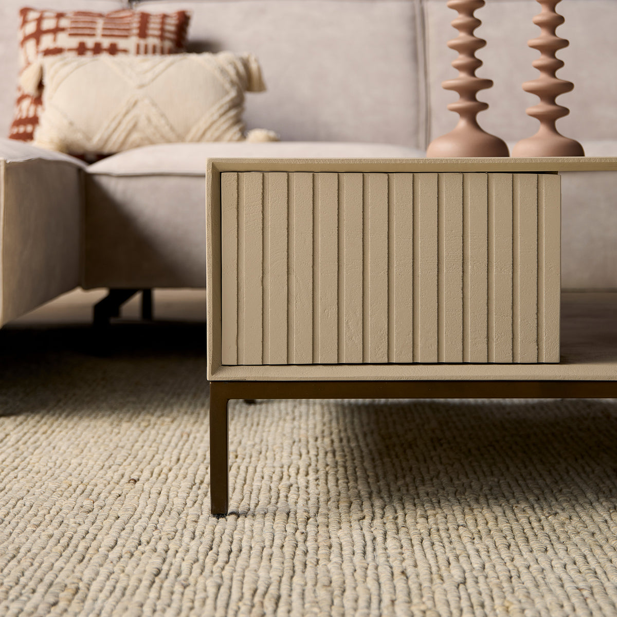 Salontafel Madison Zand | 80 cm | Vierkant