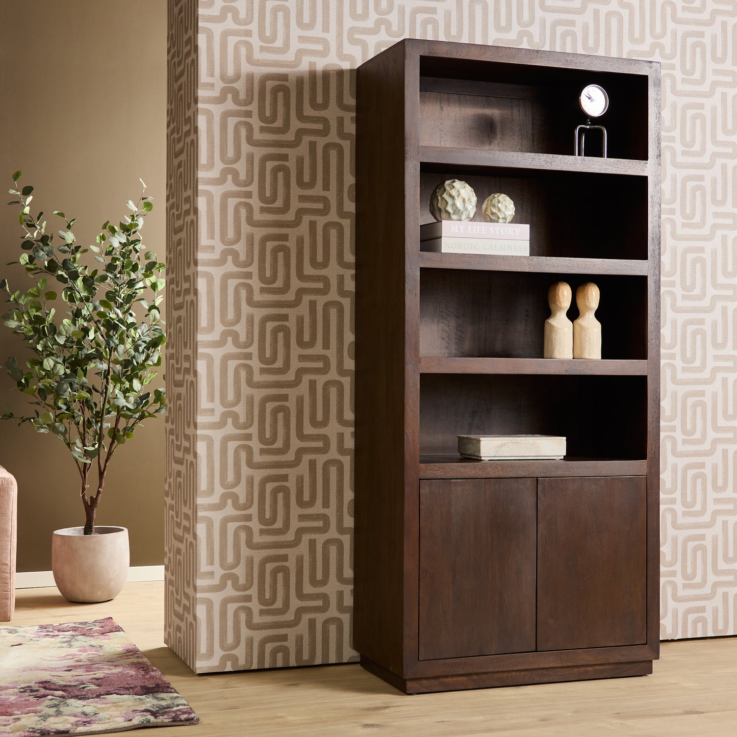 Boekenkast Brussel Bruin | 90 cm