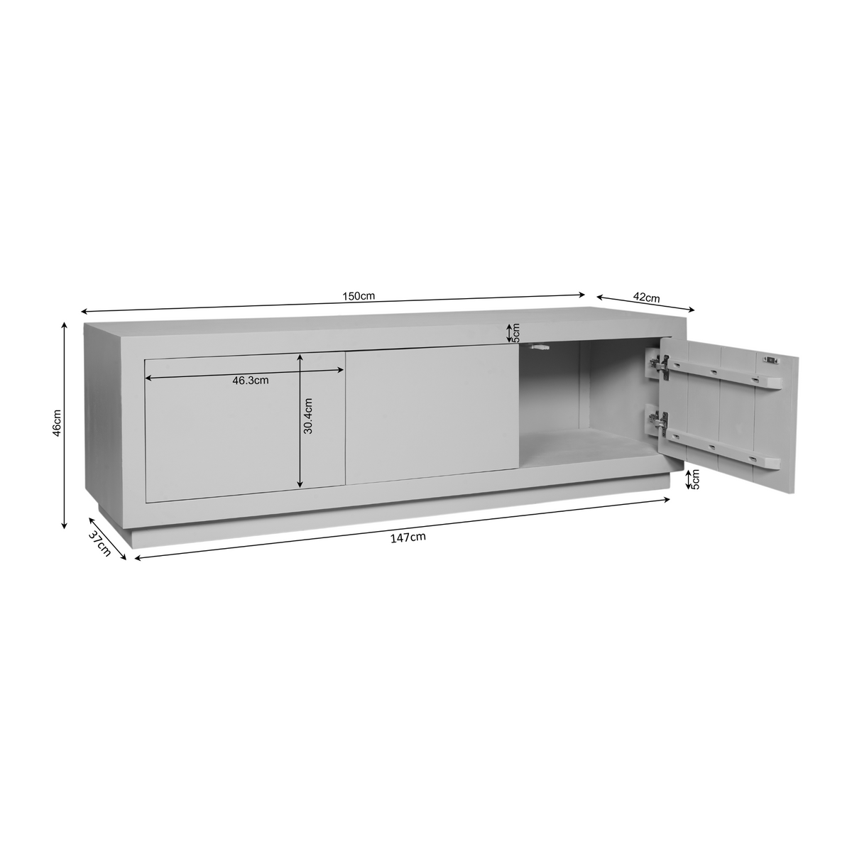 Tv meubel Brussel Bruin | 150 cm