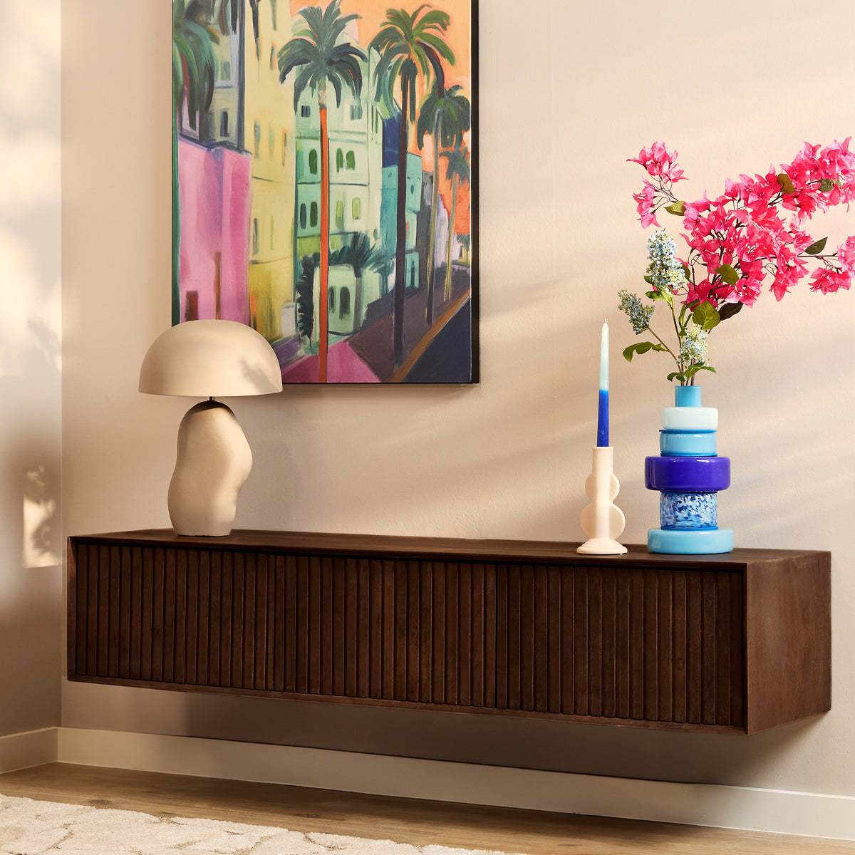 Zwevend tv-meubel Madison Bruin | 160 cm