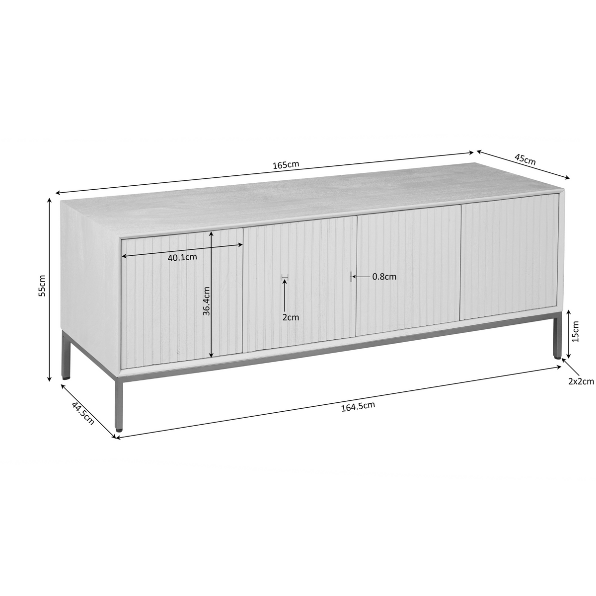 Tv-meubel Madison Naturel | 165 cm