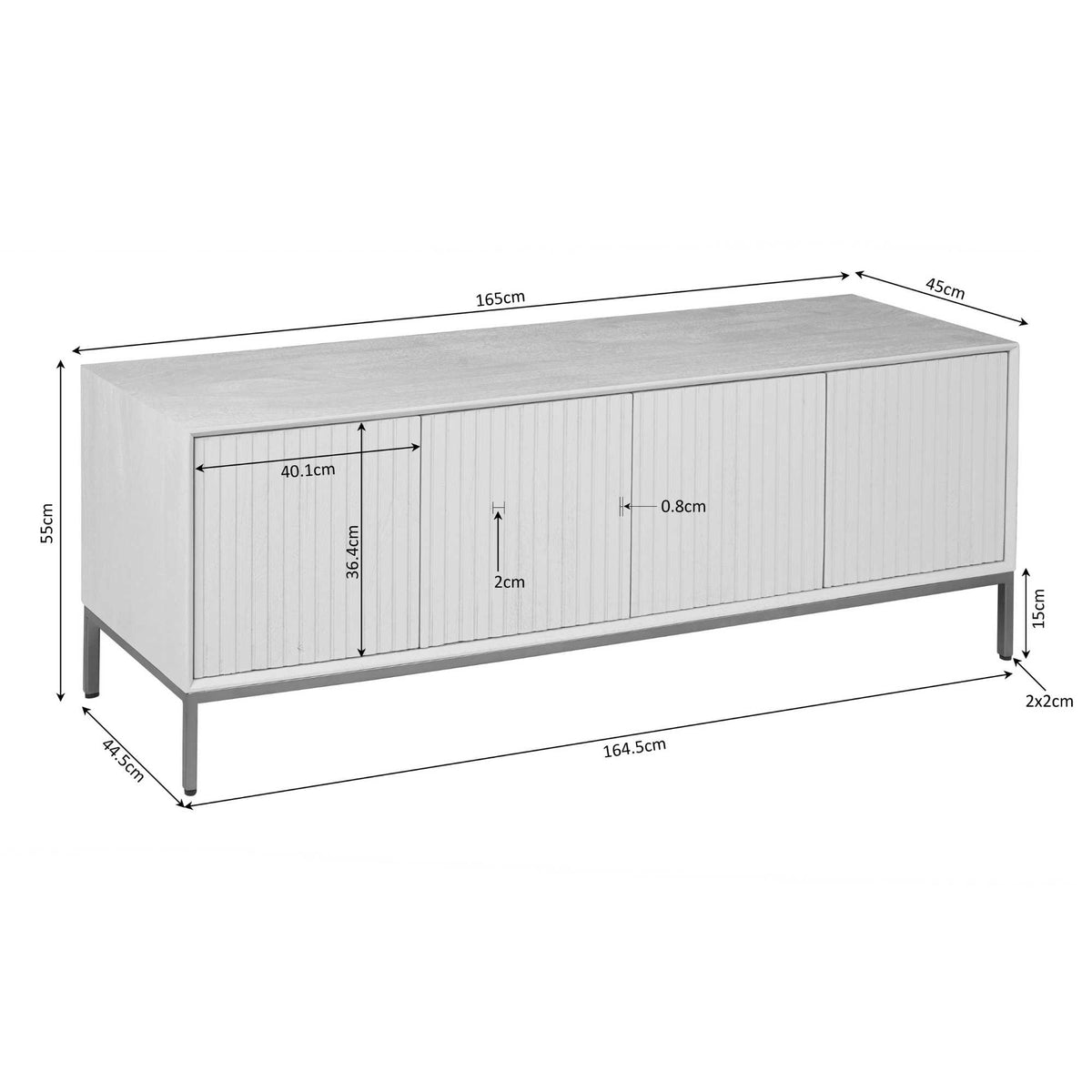 Tv-meubel Madison Naturel | 165 cm