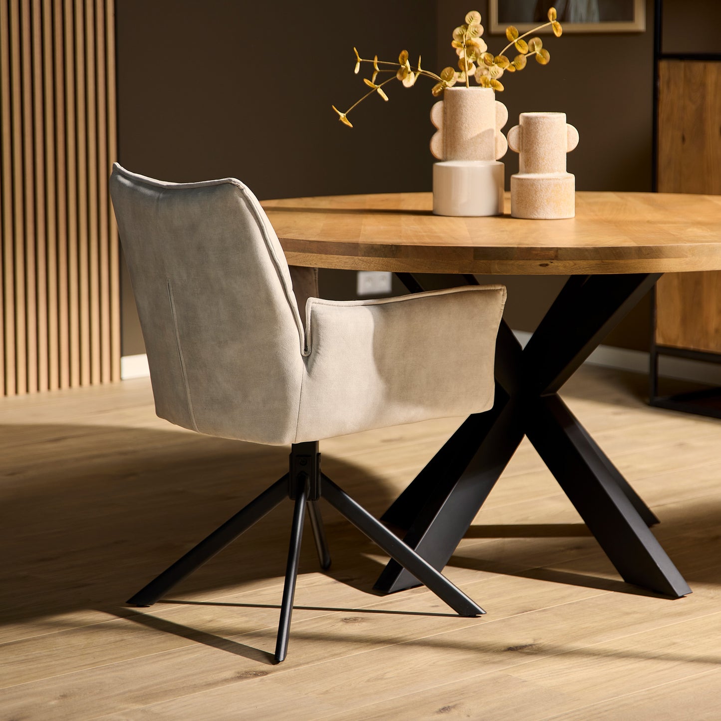 Eetkamerstoel Dani | Velvet Champagne (set van 2)