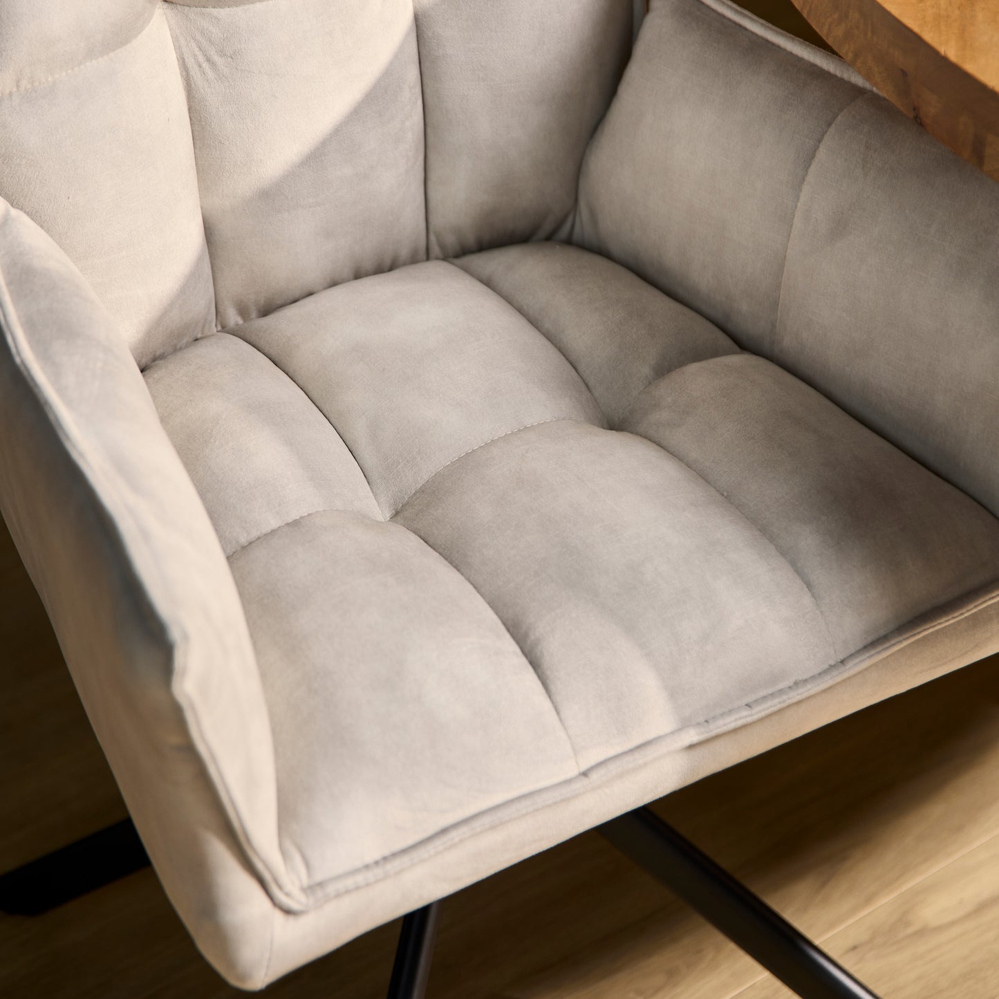 Eetkamerstoel Dani | Velvet Champagne (set van 2)