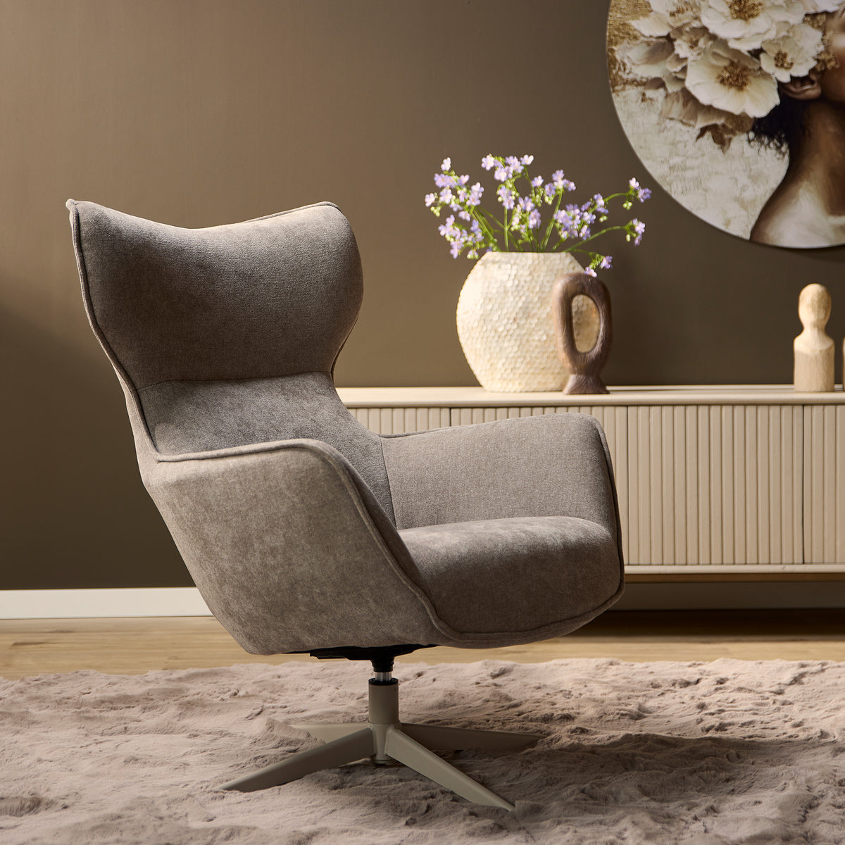 Leunstoel Julia | Taupe