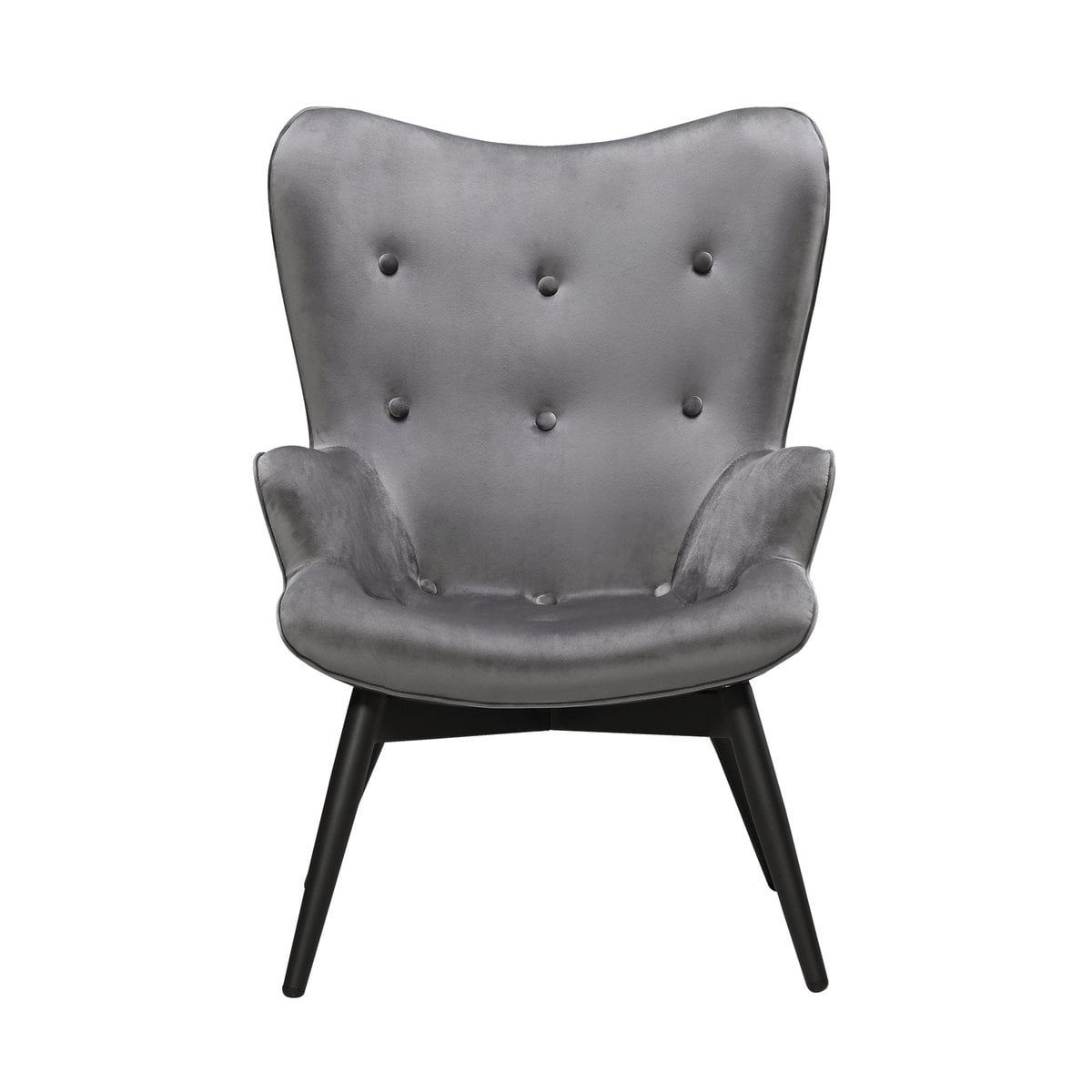 Fauteuil grijs fluweel