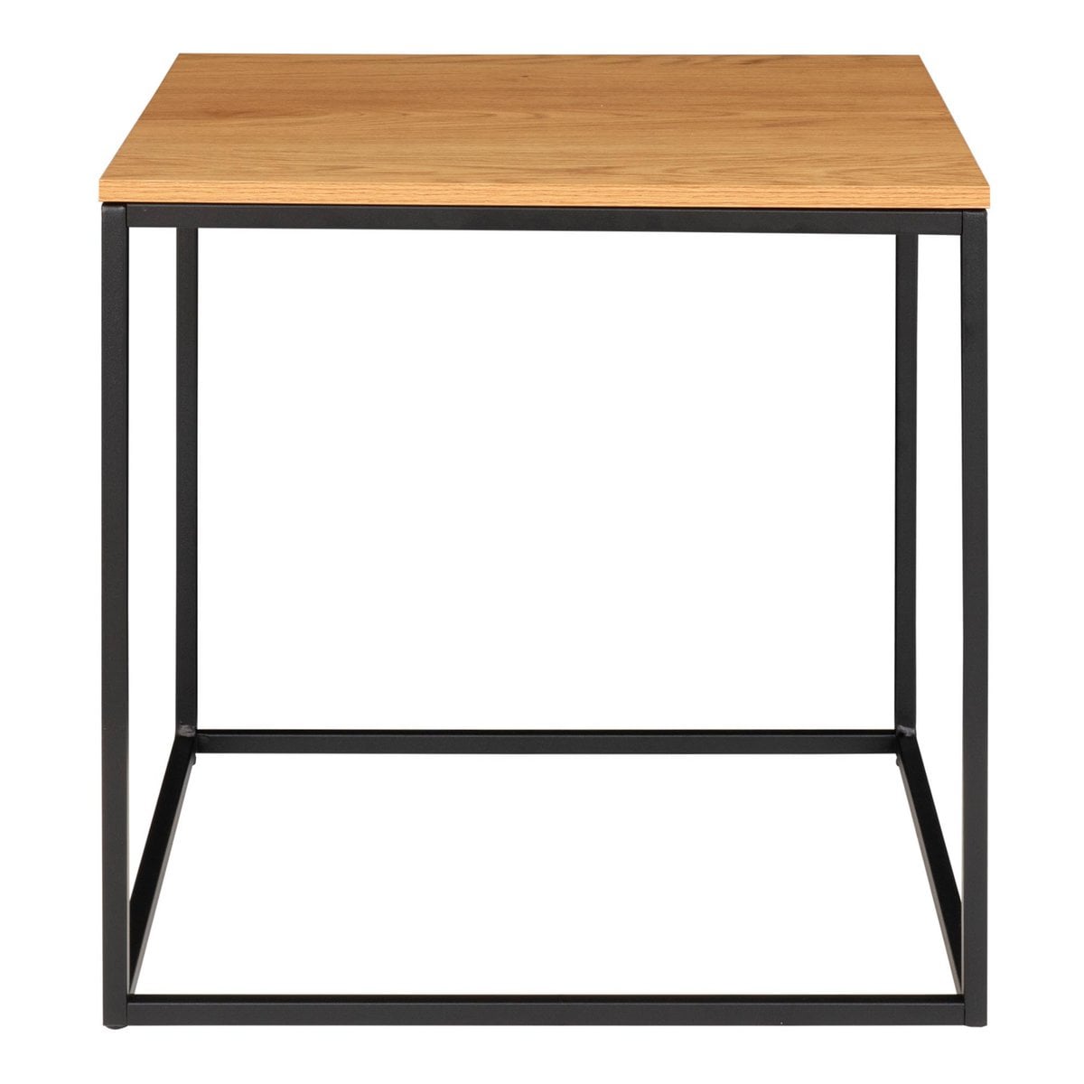 Vita Bijzettafel - eikenlook, zwart, 45x45x45cm