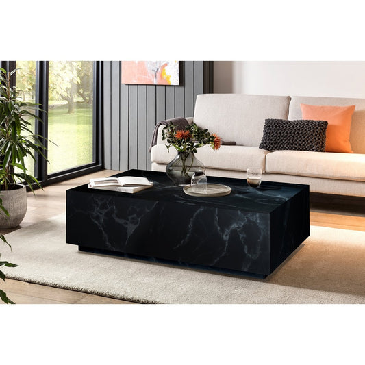 Salontafel zwart, 120x75 cm