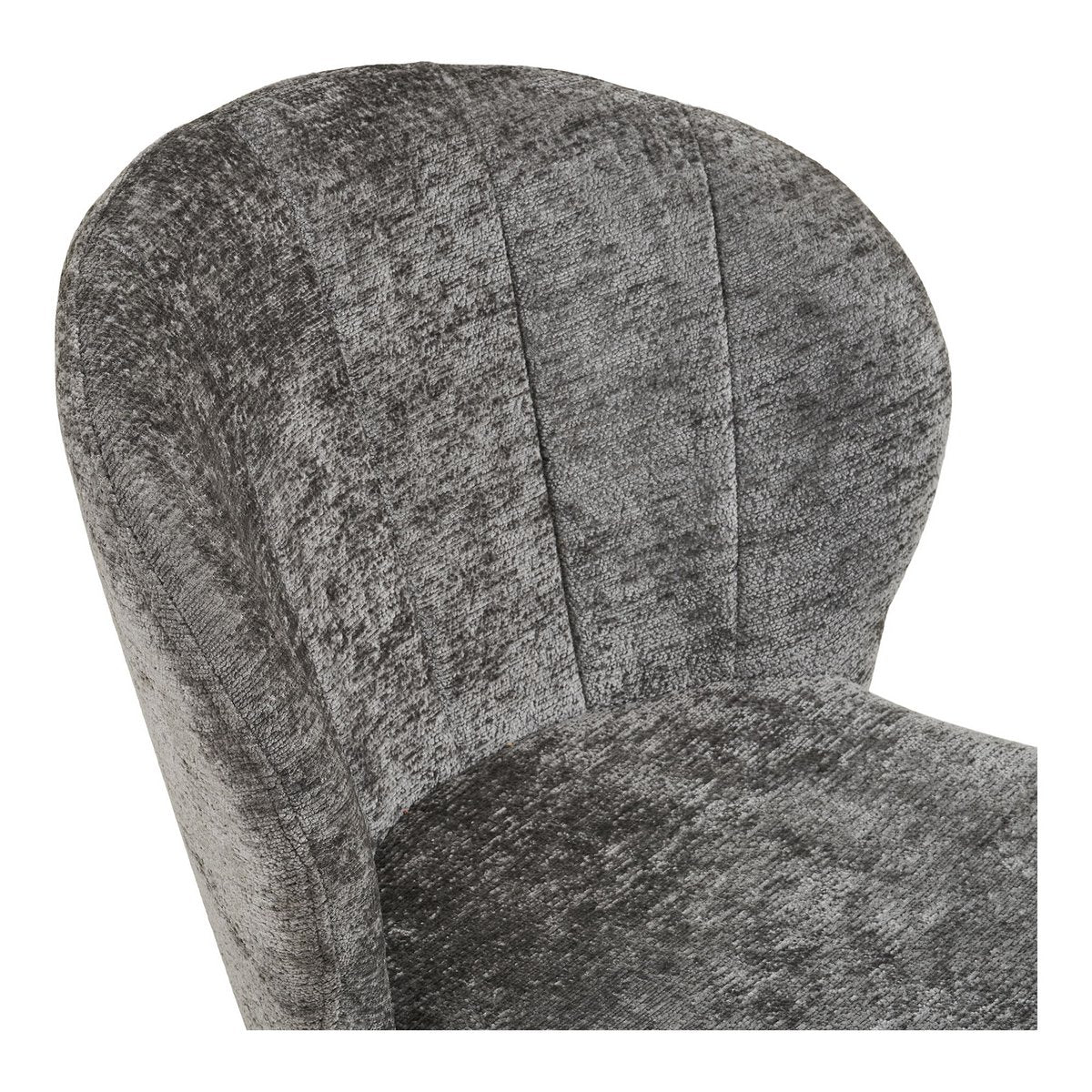 Roanne Eetkamerstoel, grijs, zwarte poten, HN1319 - Set van 2