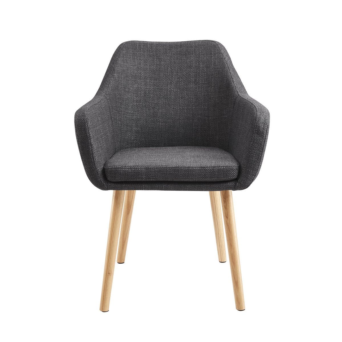 Fauteuil structuurstof donkergrijs