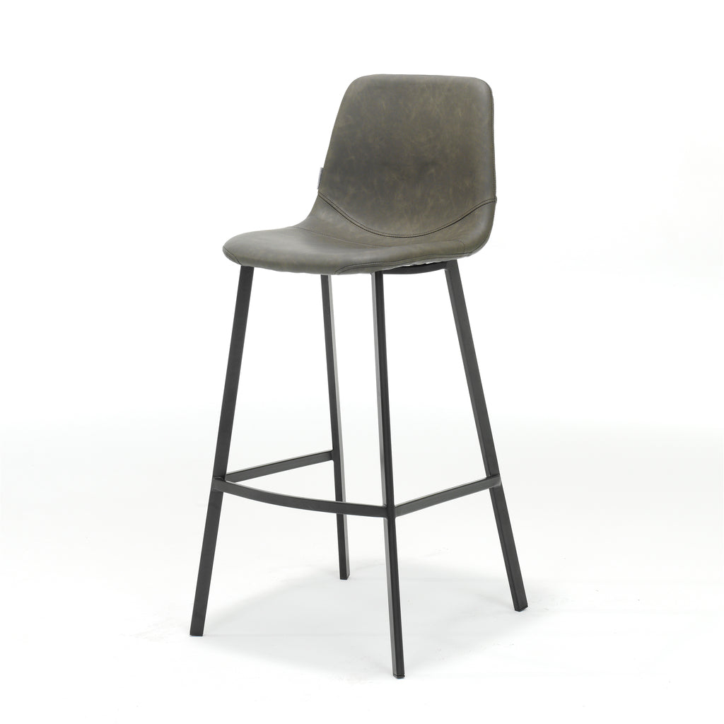 Barkruk Bari Zwart Stof Vintage Taupe