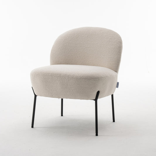 Baudin Fauteuil Stof Teddy Ivory