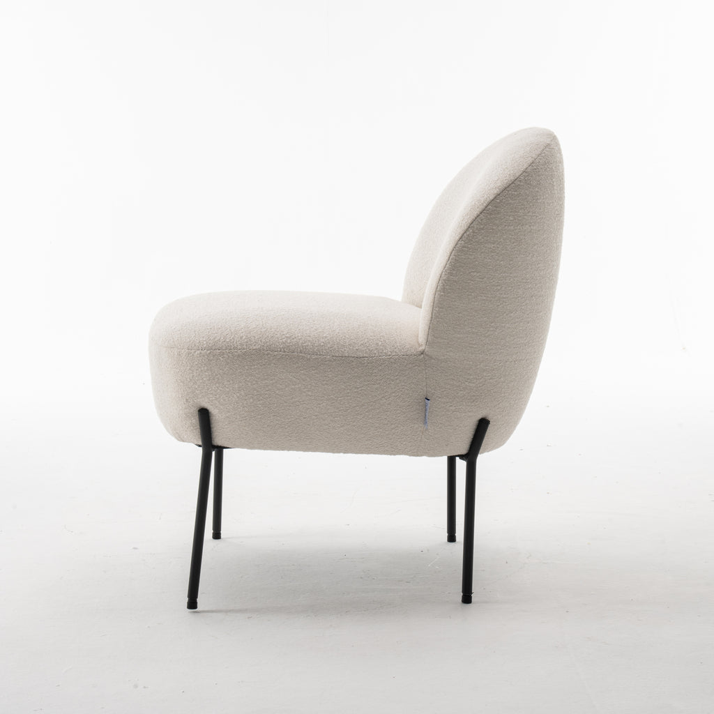 Baudin Fauteuil Stof Teddy Ivory