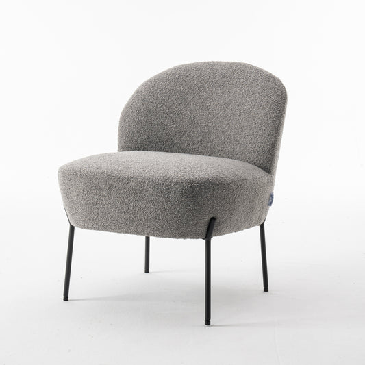Baudin Fauteuil Stof Teddy Steel