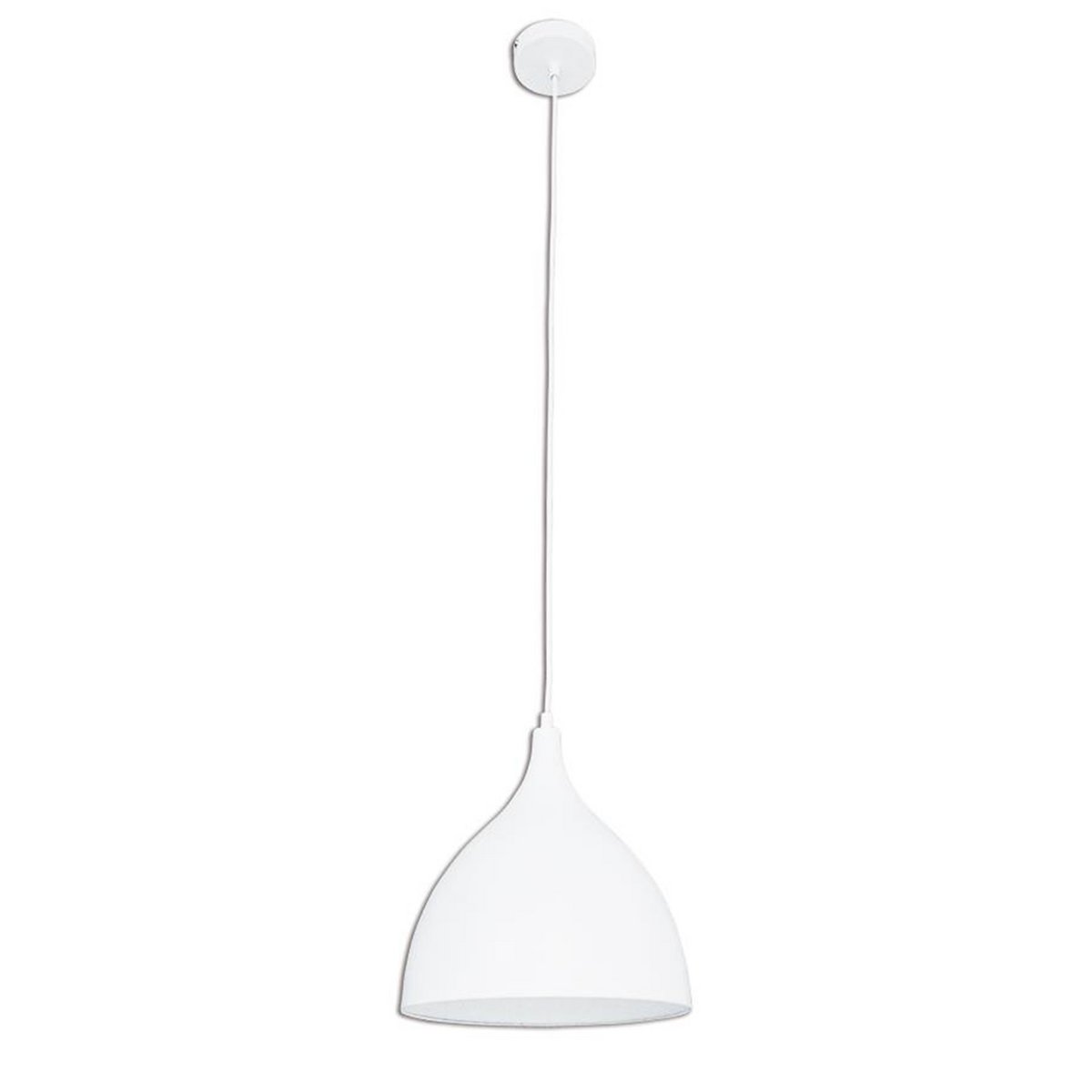 Hanger lamp "pinhead" Ø 28 cm, gemaakt van metaal in wit, e27 -versie