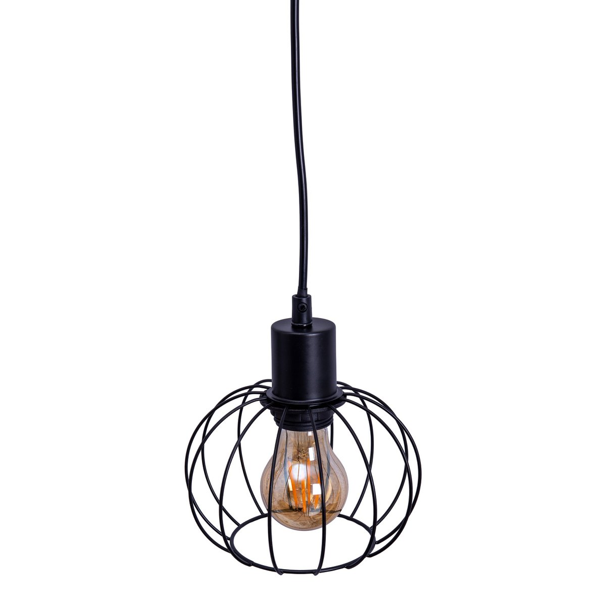 4 hanglamp "Woodland", hanglamp, metaal en hout in zwart en natuurlijke E27 -aansluiting, voor eetkamer, woonkamer, gang of kantoor, 100 cm lang